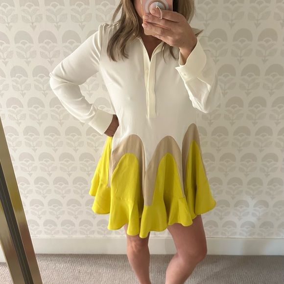 Tuckernuck White and Yellow Mini Dress - Picture 3 of 7
